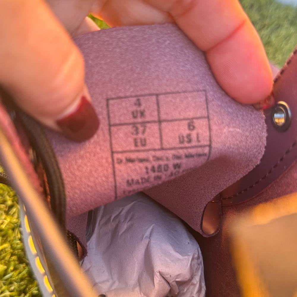 Dr. Martens Purple Combat Boots - Picture 3 of 7
